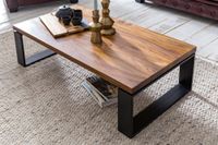 FineBuy Couchtisch Holz Sofatisch mit Metallgestell Wohnzimmertisch Tisch – Ansicht 5