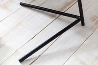 FineBuy Design Beistelltisch Ø 40 cm Couchtisch Sheesham Massivholz Metall – Ansicht 8