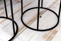 FineBuy 2er Set Beistelltische FB51458 Sheesham Holz Metall Tisch Couchtisch – Ansicht 8