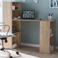 FineBuy Schreibtisch mit Regal 120x120x53 cm Holz Modern Bürotisch PC Tisch – Ansicht 1