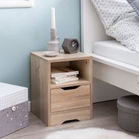 FineBuy Nachtkonsole Holz 31x43x31 cm Nachttisch Nachtkommode Schlafzimmer – Ansicht 1