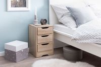 Nachtkonsole Nachtkommode Nachtschrank Nachttisch Nachtkästchen 3 Schubladen – Ansicht 2