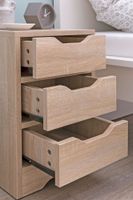 Nachtkonsole Nachtkommode Nachtschrank Nachttisch Nachtkästchen 3 Schubladen – Ansicht 5