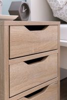 Nachtkonsole Nachtkommode Nachtschrank Nachttisch Nachtkästchen 3 Schubladen – Ansicht 6