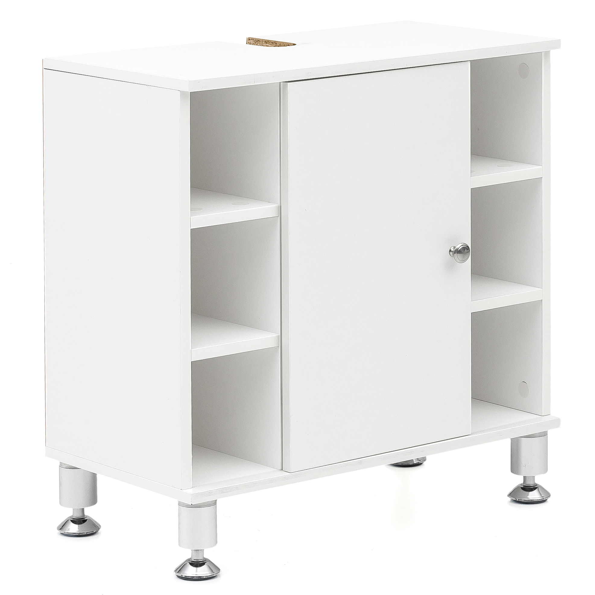 FineBuy Waschbeckenunterschrank Waschtischunterschrank Badezimmermöbel Weiß – Ansicht 6