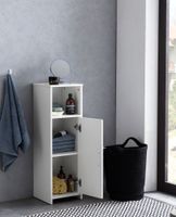 FinBuy Badschrank Spanplatte Beistellschrank Badregal Weiß Schmal Freistehend – Ansicht 2