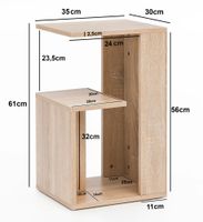 Beistelltisch Holz Anstelltisch Couchtisch Klein Sofatisch – Ansicht 3