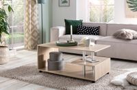 FineBuy Couchtisch 105 x 48,5 x 60 cm Wohnzimmertisch Sofatisch mit Rollen – Ansicht 2