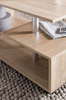 FineBuy Couchtisch 105 x 48,5 x 60 cm Wohnzimmertisch Sofatisch mit Rollen – Ansicht 6