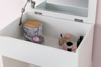 FineBuy Schminktisch FB51641 Kosmetiktisch Frisiertisch Weiß Spiegel & Hocker – Ansicht 7