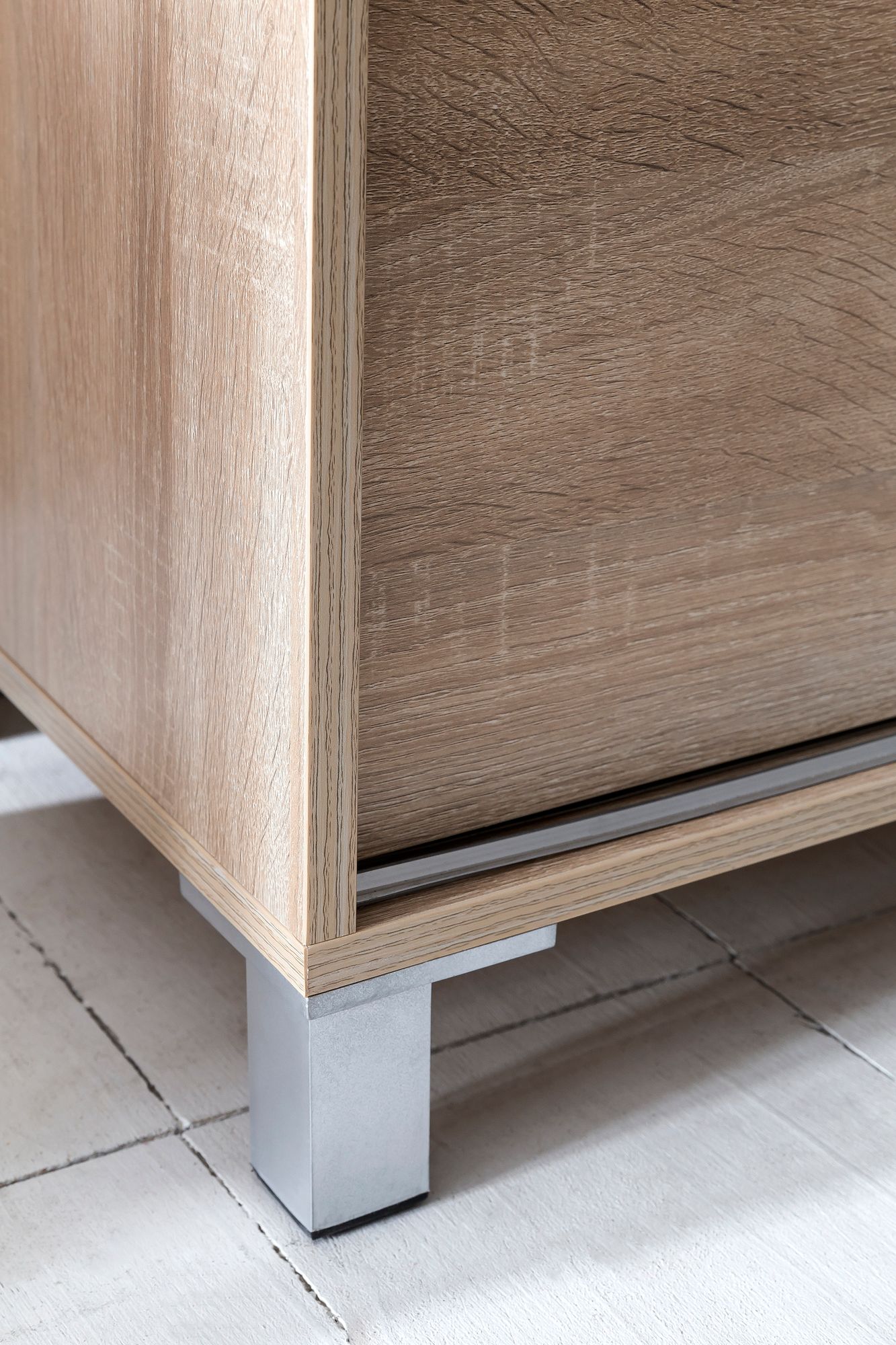 Schuhschrank 100cm für 20 Paar Schuhe Schuhregal mit Schiebetüren Schuhkommode – Ansicht 6