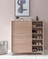 Schuhschrank 100cm für 20 Paar Schuhe Schuhregal mit Schiebetüren Schuhkommode – Ansicht 4