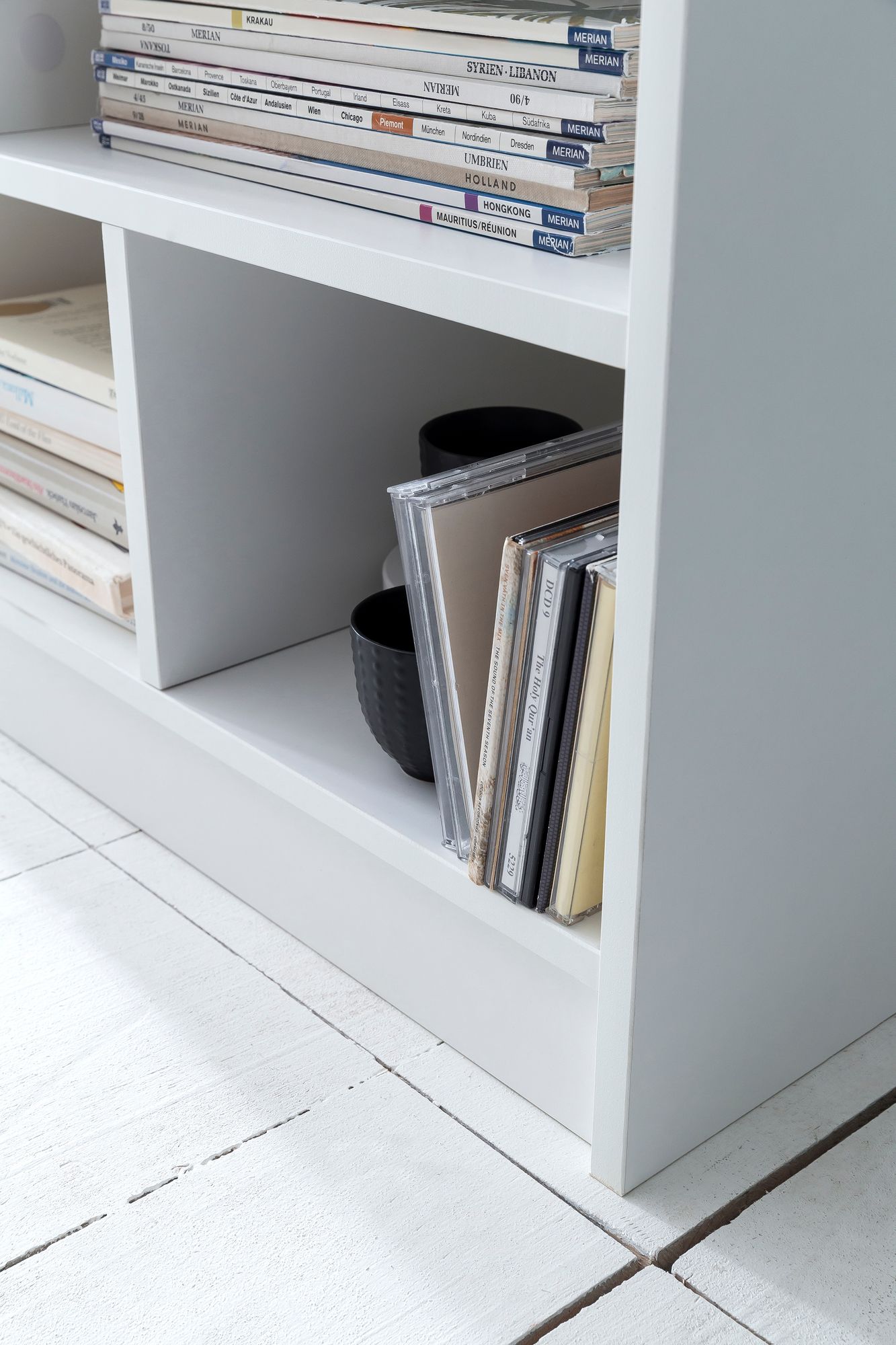 FineBuy Bücherregal SV51829 Holzregal Standregal Holz Regal Flurregal modern – Ansicht 6