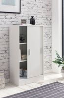Sideboard 60cm Weiß mit 2 Schiebetüren Aktenschrank Kommode in modernem Design – Ansicht 4