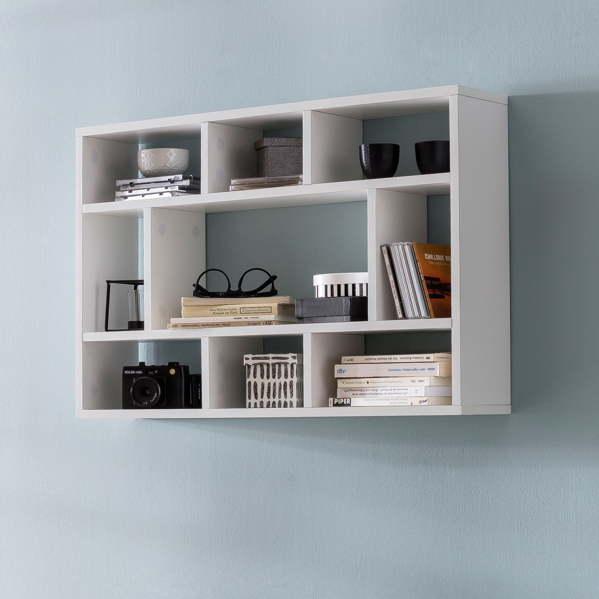 FineBuy Wandregal Hängeregal Wandboard Holz Bücherregal Klein Modern – Ansicht 1