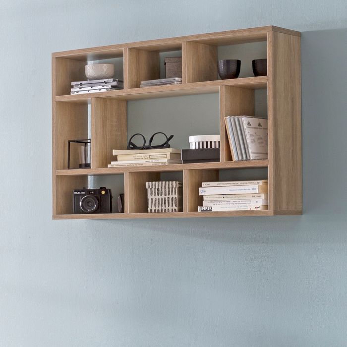 FineBuy Wandregal Hängeregal Wandboard Holz Bücherregal Klein Modern