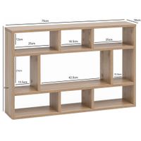FineBuy Wandregal Hängeregal Wandboard Holz Bücherregal Klein Modern – Ansicht 3