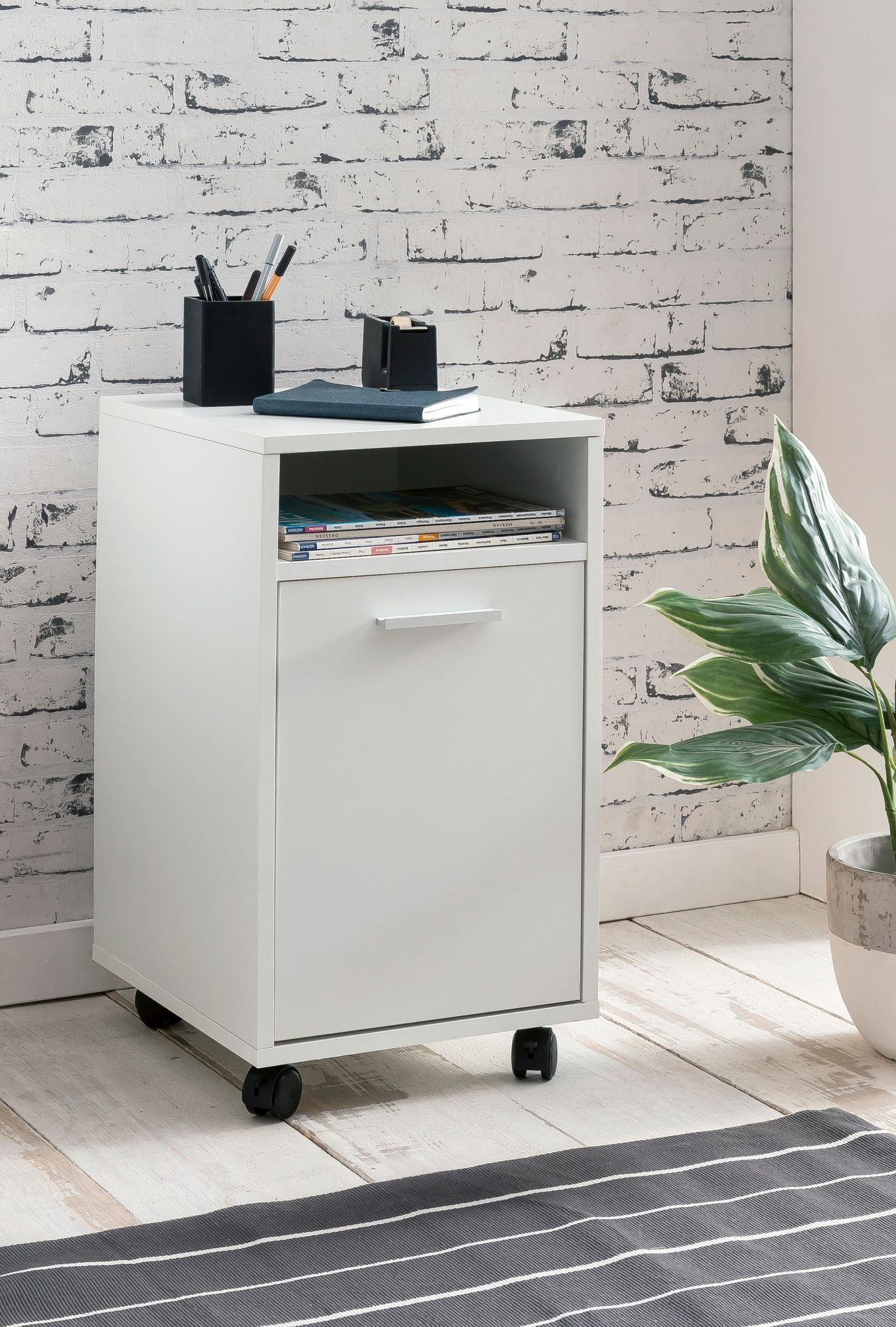 FineBuy Rollcontainer Schreibtischcontainer 33x60x38 Bürocontainer Holz – Ansicht 2