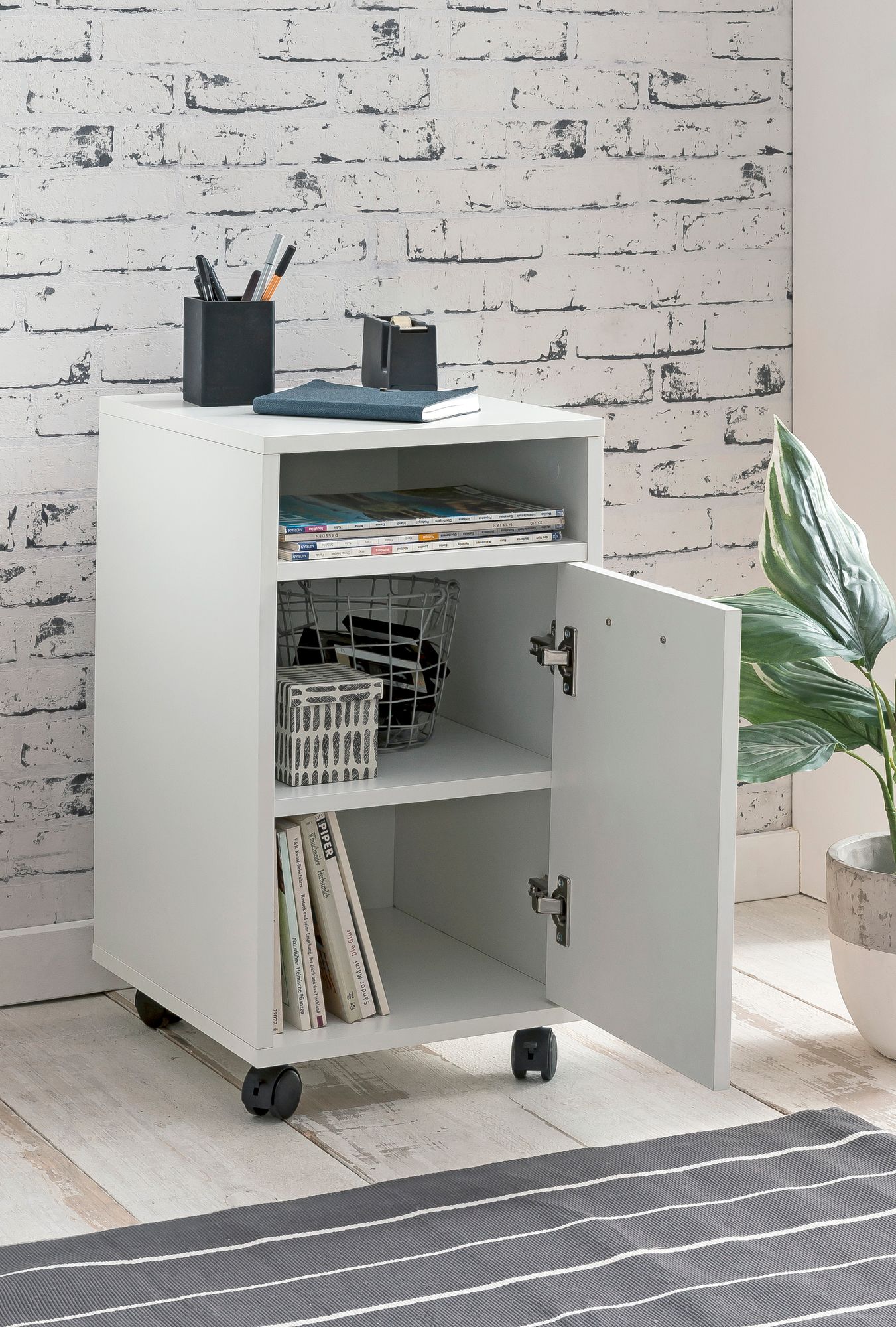 FineBuy Rollcontainer Schreibtischcontainer 33x60x38 Bürocontainer Holz – Ansicht 4