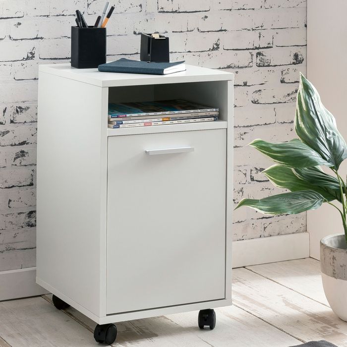 FineBuy Rollcontainer Schreibtischcontainer 33x60x38 Bürocontainer Holz