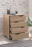 FineBuy Rollcontainer Schreibtischcontainer 40 x 60 x 40 cm Holz Büro – Ansicht 4