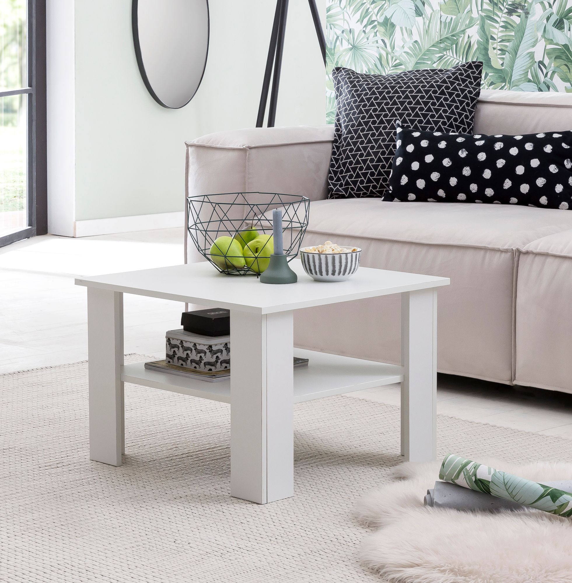 FineBuy Couchtisch SV51868 Tisch Holz 60x42x60cm Wohnzimmertisch Sofatisch klein – Ansicht 2
