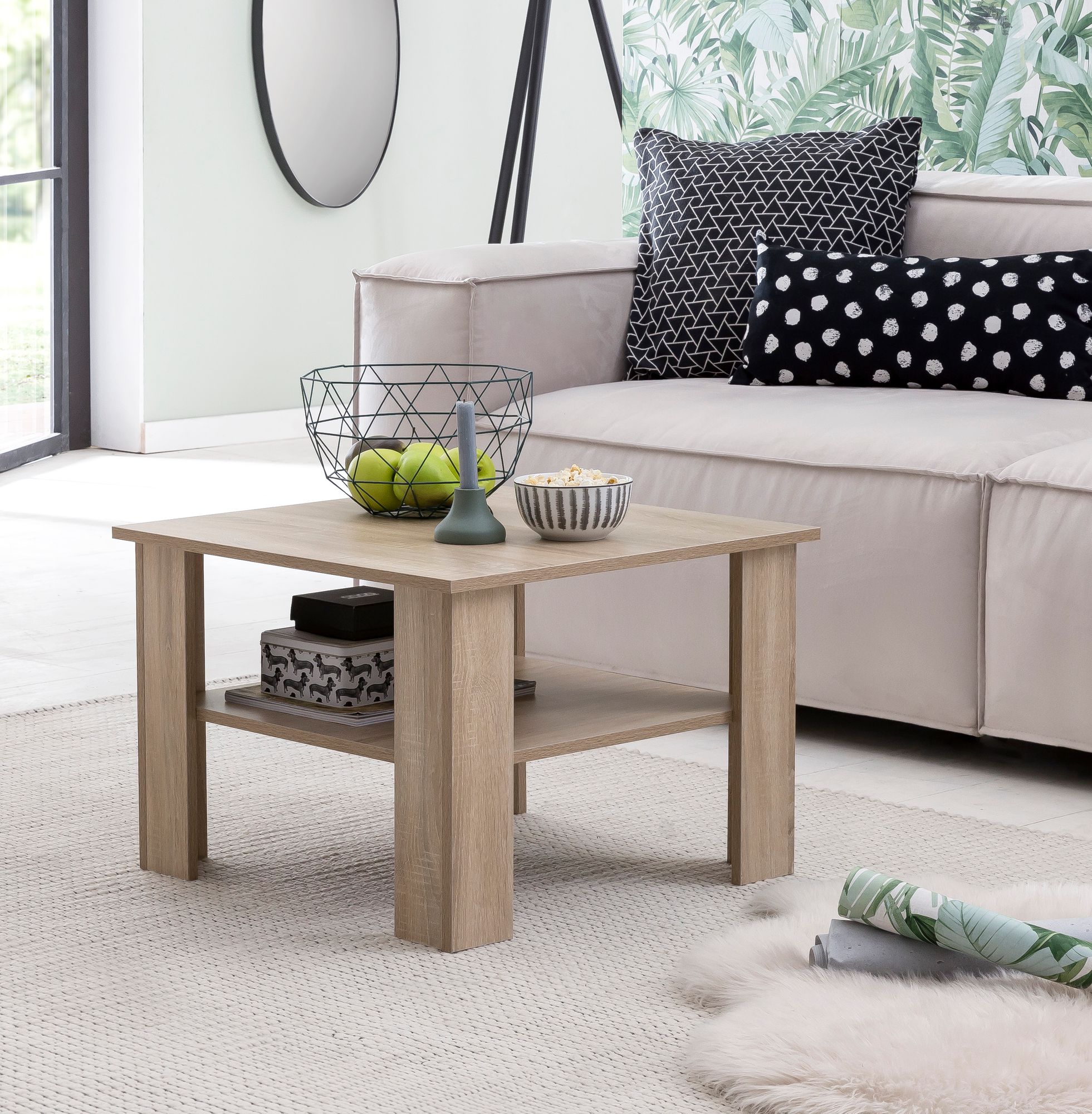 FineBuy Couchtisch SV51868 Tisch Holz 60x42x60cm Wohnzimmertisch Sofatisch klein – Ansicht 2