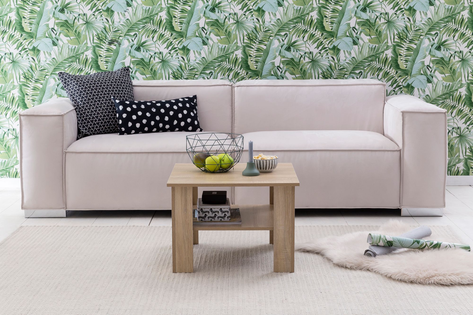 FineBuy Couchtisch SV51868 Tisch Holz 60x42x60cm Wohnzimmertisch Sofatisch klein – Ansicht 4