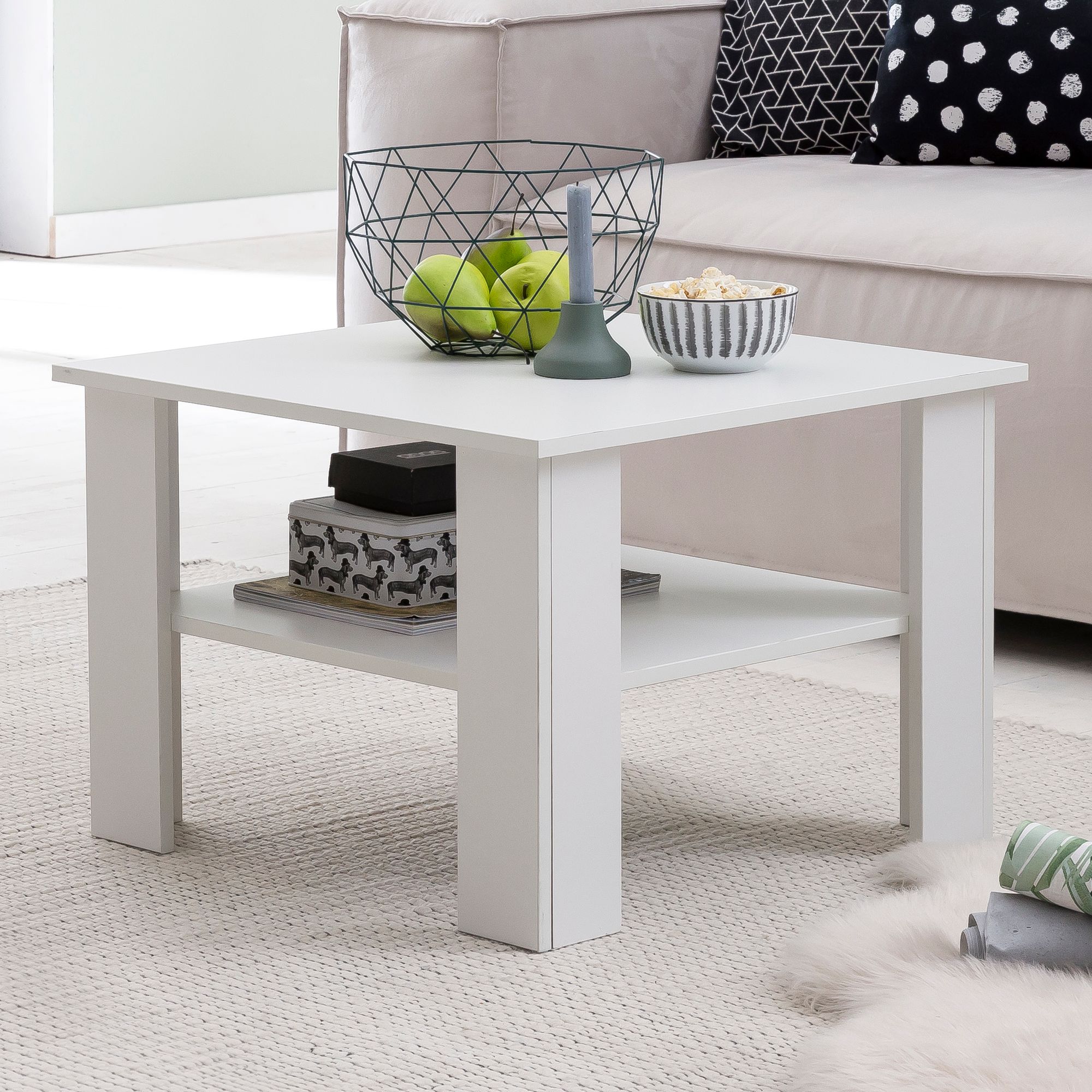 FineBuy Couchtisch SV51868 Tisch Holz 60x42x60cm Wohnzimmertisch Sofatisch klein – Ansicht 1