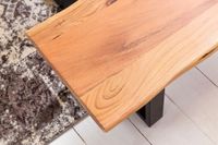FineBuy Baumstamm Esszimmerbank 160 cm Baumkante Massivholz Essbank Holzbank – Ansicht 5