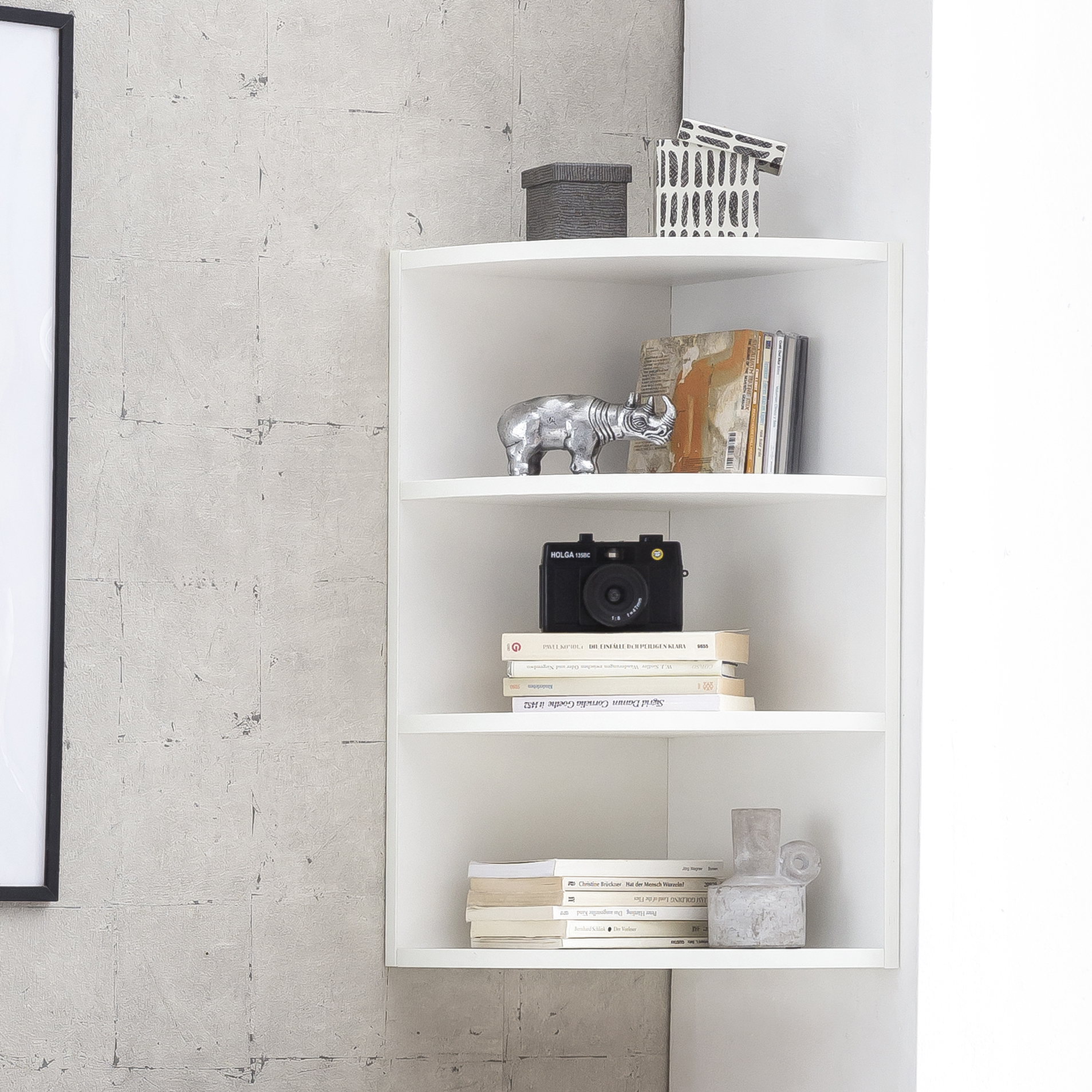 FineBuy Eckregal Wandregal Winkelregal Badregal Küchenregal Standregal Regal – Ansicht 1