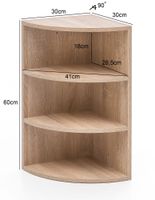 FineBuy Eckregal Wandregal Winkelregal Badregal Küchenregal Standregal Regal – Ansicht 3
