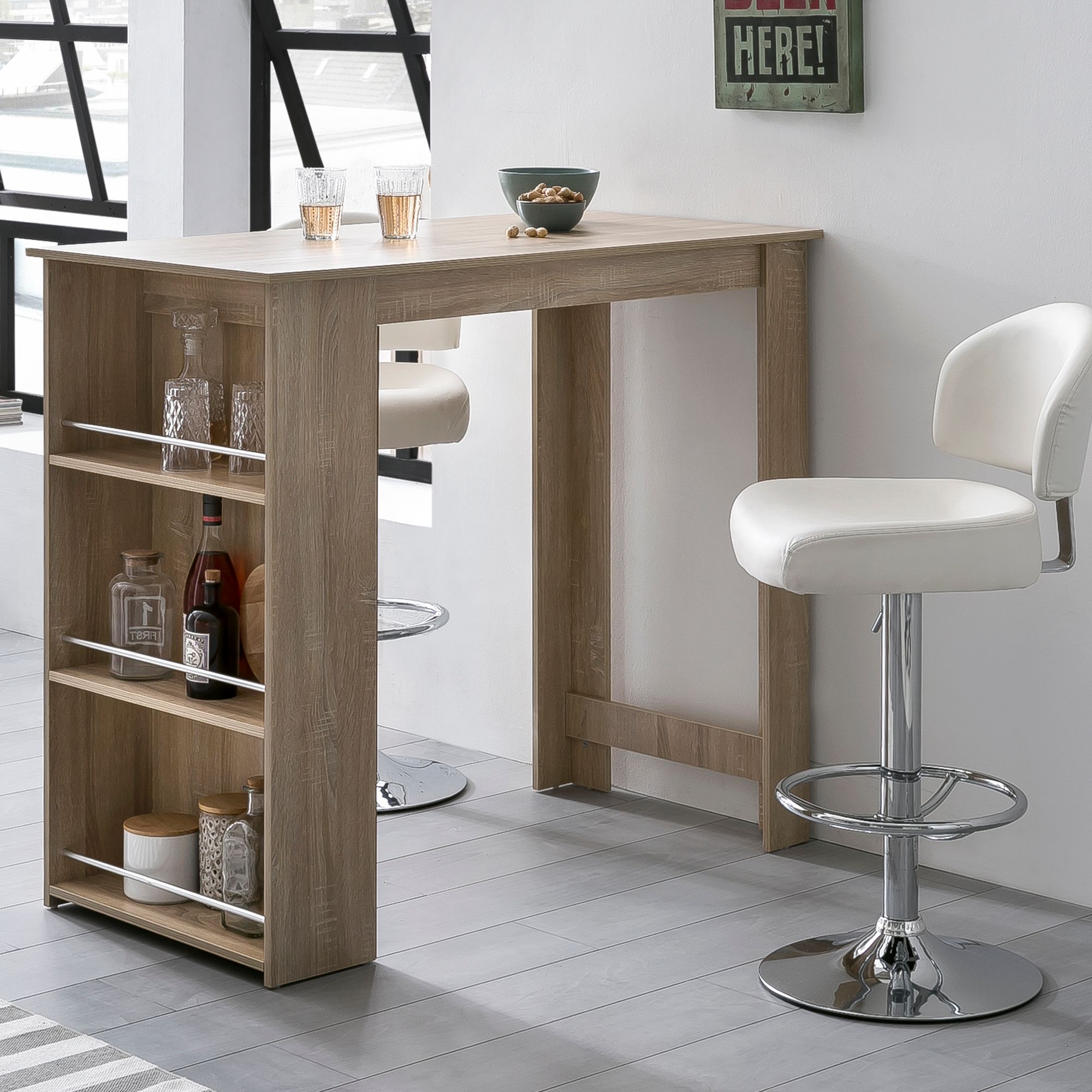 FineBuy Bartisch Stehtisch Bartresen Tisch Bistrotisch Tresen Bar Tresentisch – Ansicht 1