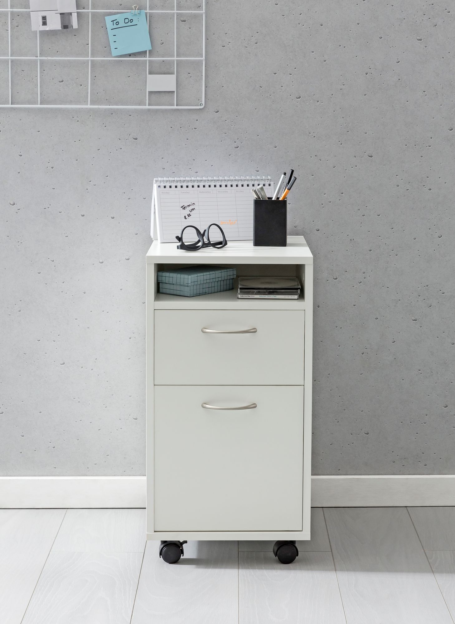 FineBuy Rollcontainer 33x63x38cm Schreibtischcontainer Rollen Bürocontainer Holz – Ansicht 5