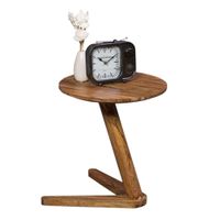 FineBuy Beistelltisch Massivholz Anstelltisch Rund Wohnzimmertisch Landhausstil – Ansicht 7