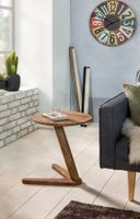 FineBuy Beistelltisch Massivholz Anstelltisch Rund Wohnzimmertisch Landhausstil – Ansicht 2