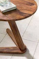 FineBuy Beistelltisch Massivholz Anstelltisch Rund Wohnzimmertisch Landhausstil – Ansicht 5