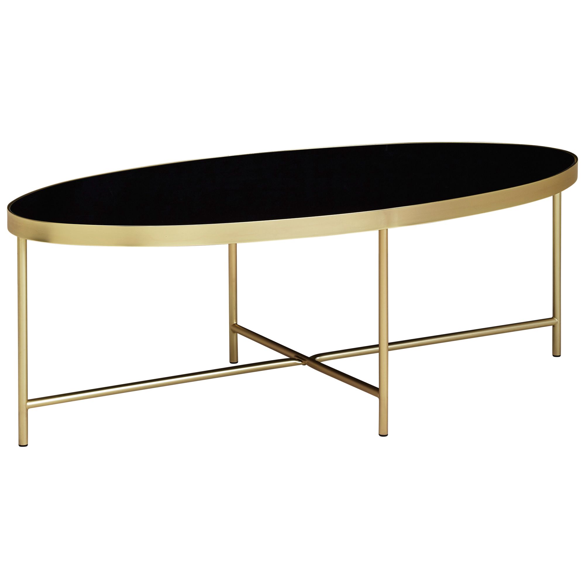 FineBuy Design Couchtisch Glas Schwarz - Oval 110 x 56 cm mit Gold Metallgestell, Großer Wohnzimmertisch, Lounge Tisch Glastisch | Farbe: Schwarz FineBuy Design Couchtisch Glas Schwarz - Oval 110 x 56 cm mit Gold Metallgestell, Großer Wohnzimmertisch, Lounge Tisch Glastisch | Farbe: Schwarz