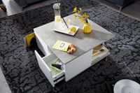 FineBuy Couchtisch 70x70cm Wohnzimmertisch Sofatisch Tisch mit 2 Schubladen – Ansicht 5