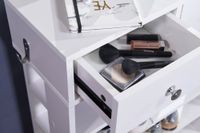 Schuhregal 60cm mit 2 Schubladen und 4 Fächer Standregal Weiß Regal Garderobe Flur – Ansicht 5