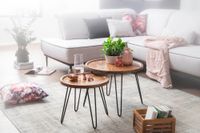 FineBuy Couchtisch 45x40x45 cm Sheesham Wohnzimmertisch Rund Sofatisch Tisch – Ansicht 6