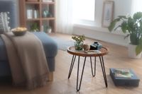 FineBuy Couchtisch 45x40x45 cm Sheesham Wohnzimmertisch Rund Sofatisch Tisch – Ansicht 2