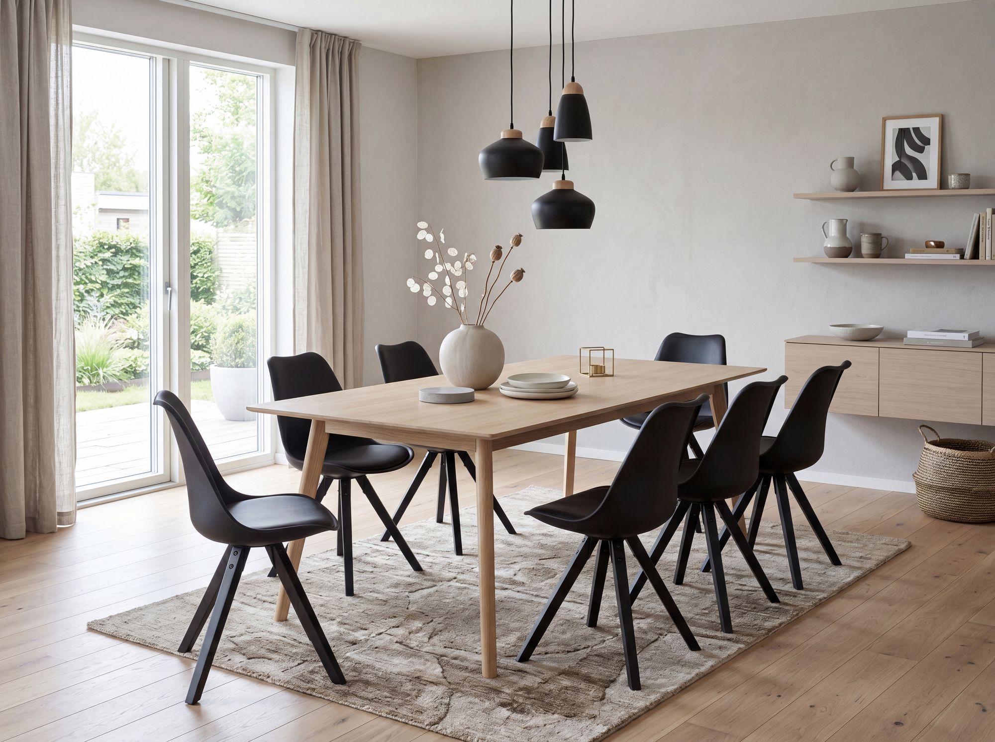 FineBuy 2er Set Esszimmerstuhl Kunstleder Polsterstuhl Küchenstuhl Skandinavisch – Ansicht 2