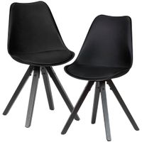 FineBuy 2er Set Esszimmerstuhl Kunstleder Polsterstuhl Küchenstuhl Skandinavisch – Ansicht 6