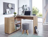 FineBuy Schreibtisch Computer Eckschreibtisch Bürotisch Regal Winkel PC Tisch – Ansicht 2