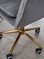 FineBuy Schreibtischstuhl Samt Drehstuhl mit Lehne 120 kg Schalenstuhl Stuhl – Ansicht 4