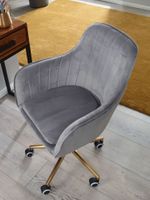 FineBuy Schreibtischstuhl Samt Drehstuhl mit Lehne 120 kg Schalenstuhl Stuhl – Ansicht 5