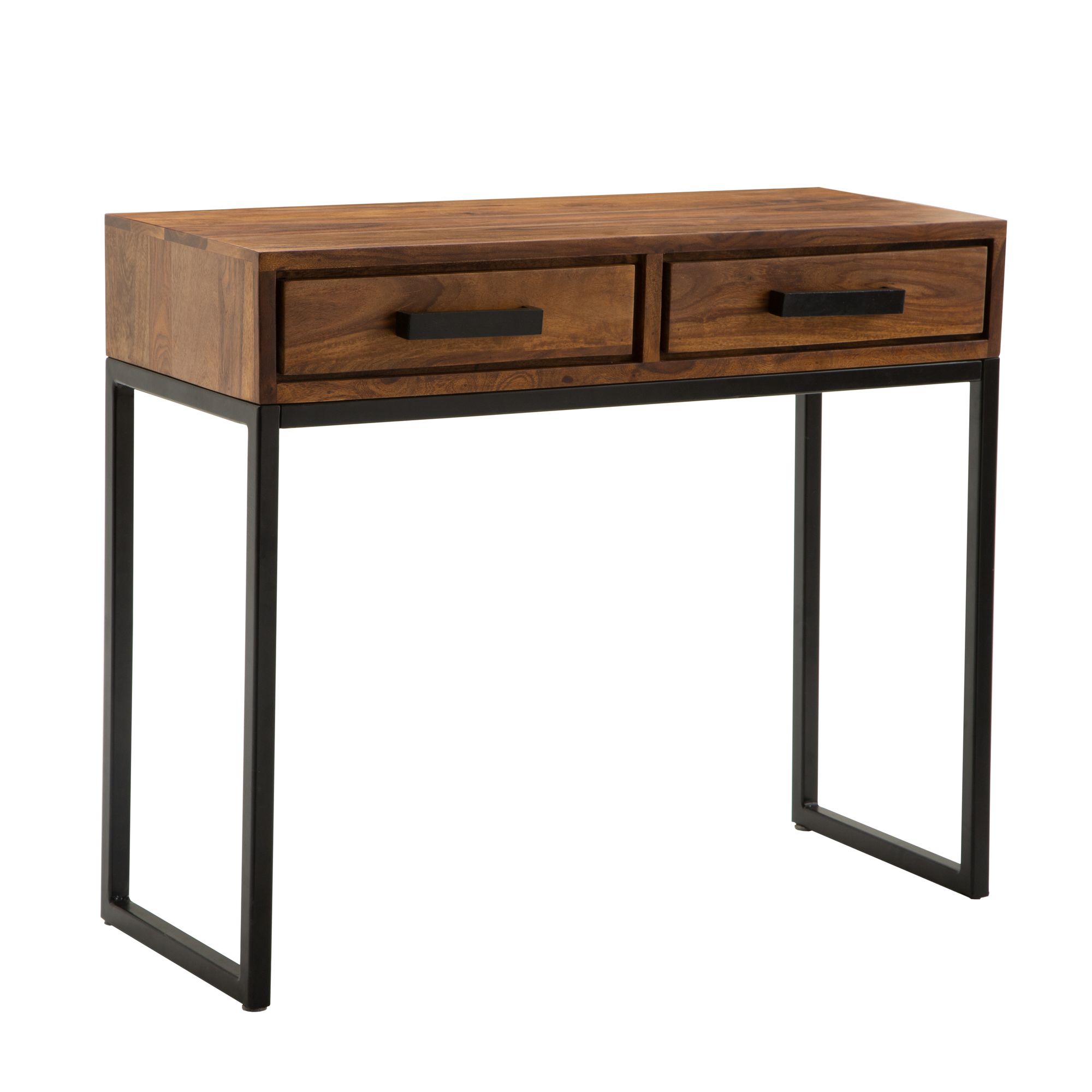 FineBuy Konsolentisch Sheesham Massivholz 90x76x36 cm Flurtisch Anrichte Schmal – Ansicht 7