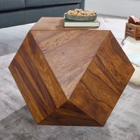 FineBuy Couchtisch 57 x 42,5 x 57 cm Massivholz Sofatisch Wohnzimmertisch Tisch – Ansicht 1