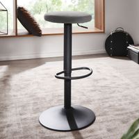 FineBuy Barhocker Samt Hocker Stoff / Metall Design Bistrohocker 100 kg Drehbar – Ansicht 6